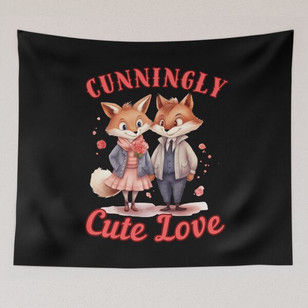 Item preview, Cunningly Cute Love. retro fox designed and sold by FoxVibes.