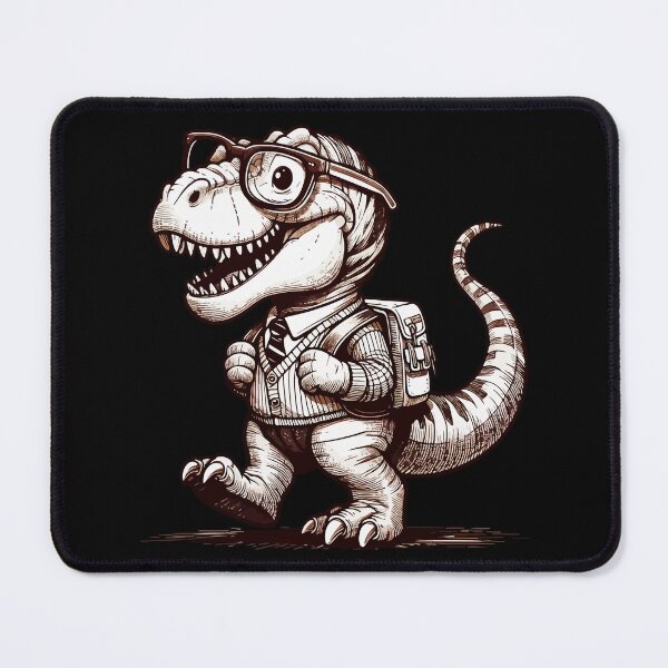 Item preview, Cute black and white Tyarannosaurus Go To School designed and sold by TomFrontierArt.