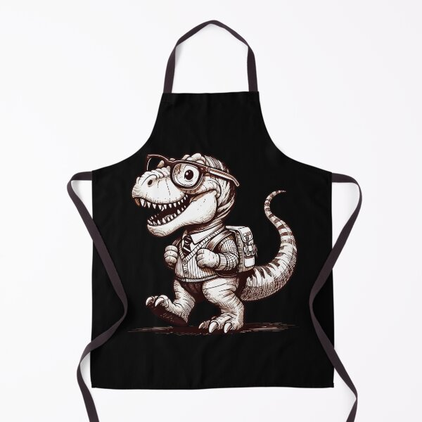 Item preview, Cute black and white Tyarannosaurus Go To School designed and sold by TomFrontierArt.