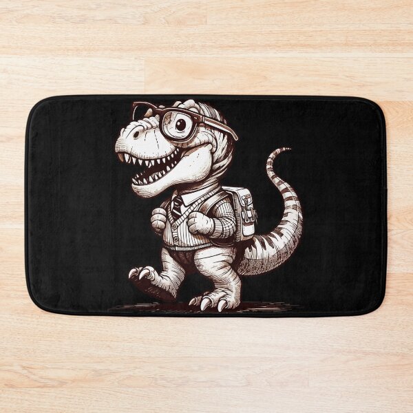 Item preview, Cute black and white Tyarannosaurus Go To School designed and sold by TomFrontierArt.