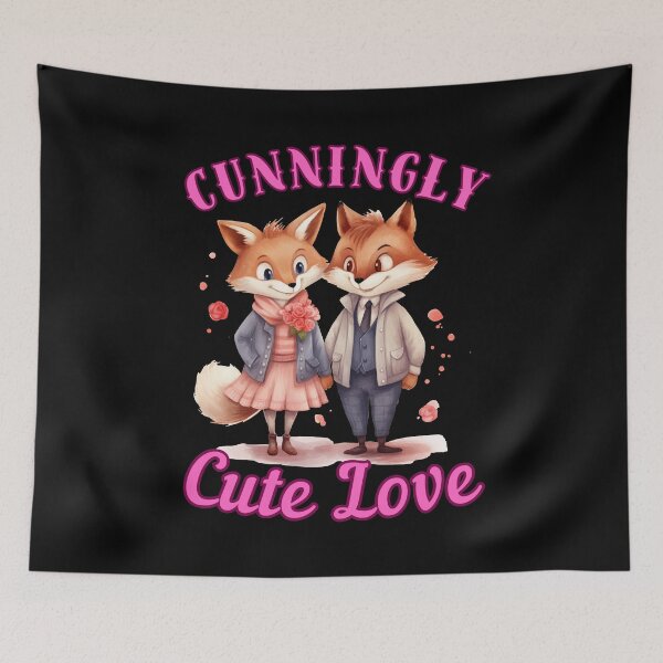 Item preview, Cunningly Cute Love. fox foxes designed and sold by FoxVibes.
