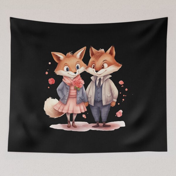Artikelvorschau, Fuchspaar entworfen und verkauft von FoxVibes.
