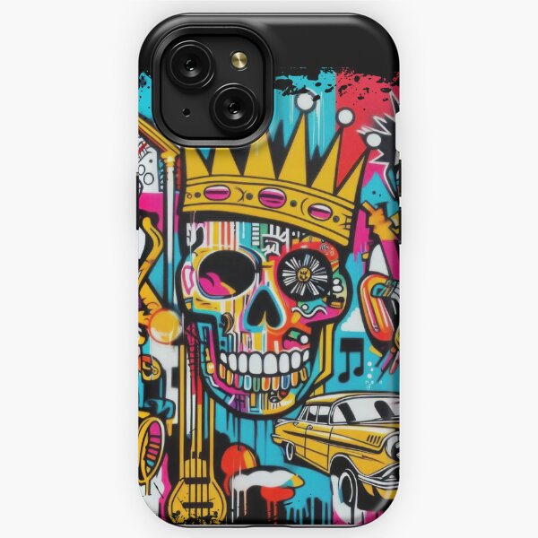 Abstract Dark Art Portrait. Skull. Crown. Expressionism. iPhone Tough Case