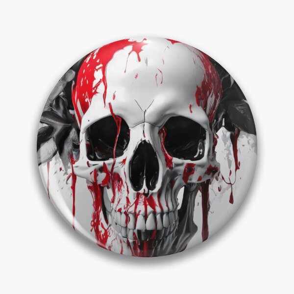 Item preview, Blood Red Skull and Roses designed and sold by Pc240471.