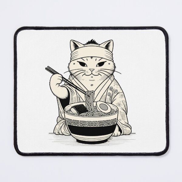 Item preview, Retro Japanese Kawaii Anime Ramen Cat designed and sold by KsuAnn.