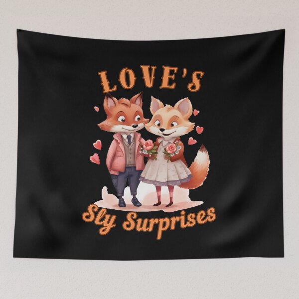 Item preview, Love's Sly Surprises. fox portrait designed and sold by FoxVibes.