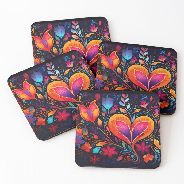 Item preview, Harts and flowers designed and sold by ArtfulPlay.