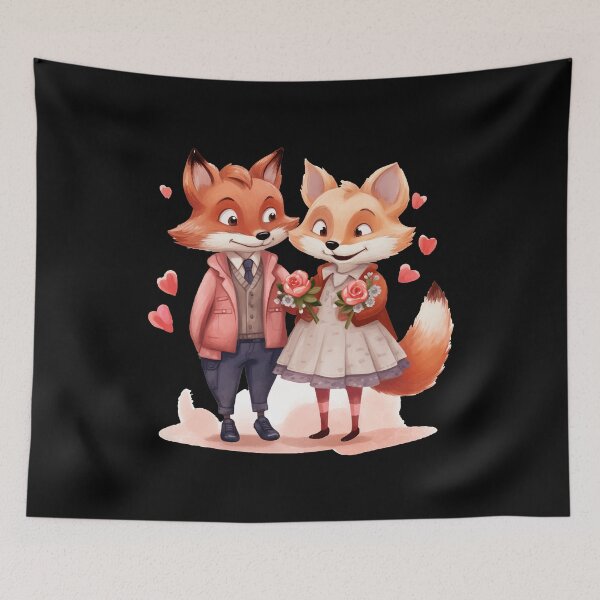 Artikelvorschau, Fuchspaar entworfen und verkauft von FoxVibes.