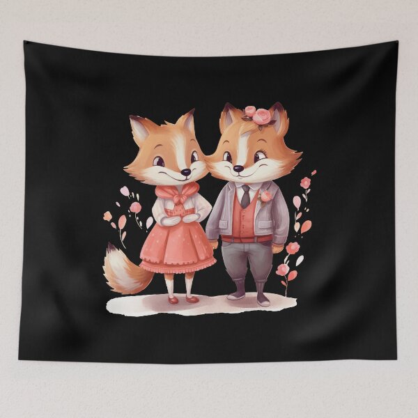 Artikelvorschau, Fuchspaar entworfen und verkauft von FoxVibes.