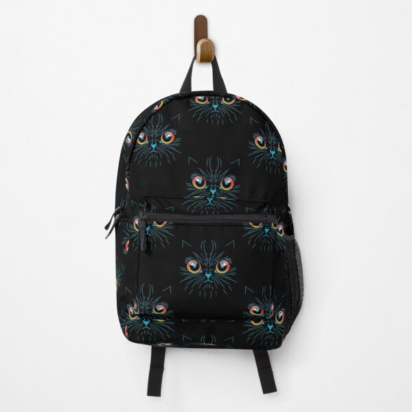 Item preview, The head of an angry cat drawn with a blue line designed and sold by HarridanCreates.
