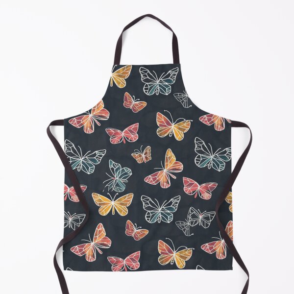 Item preview, Geometric butterfly pattern on dark background  designed and sold by FloralZoo.