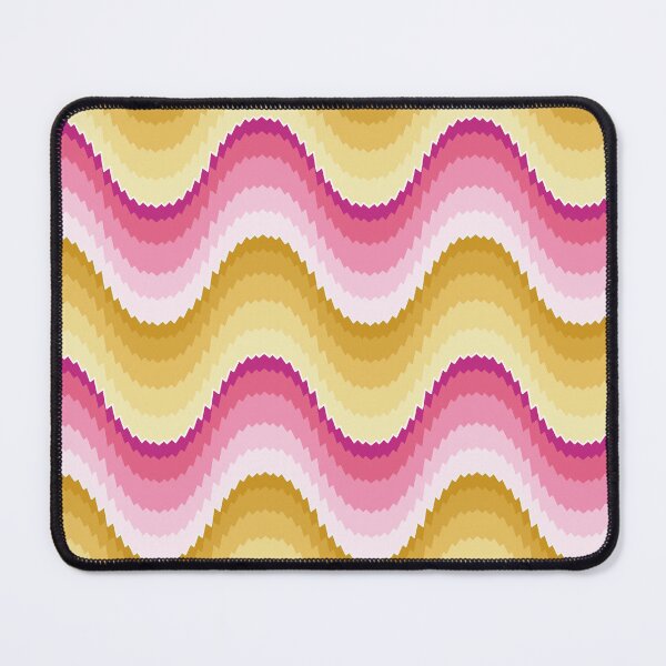 Item preview, Bargello waves in pink and golden yellow - seamless pattern designed and sold by colorofmagic.