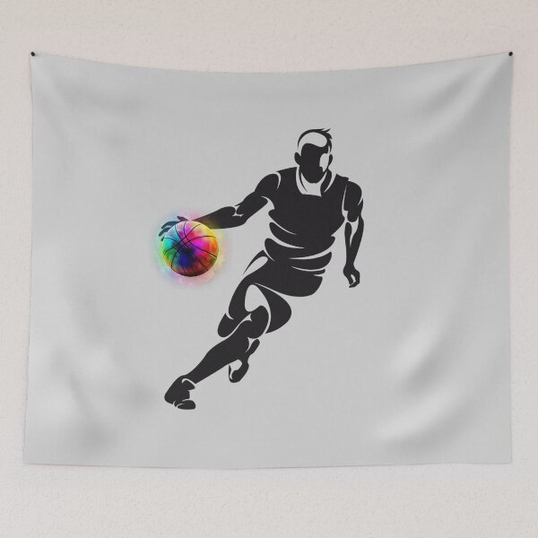 Item preview, Basketball Player Dripling, Colorful ball designed and sold by sinemsworld1.