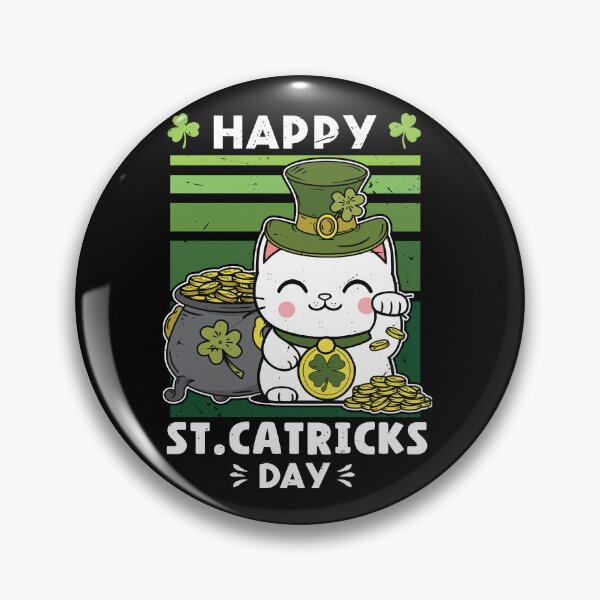 Item preview, Happy St Catricks day - Shamrock Cat St. Patrick's Day Gift designed and sold by JUSTBEELEGANT.