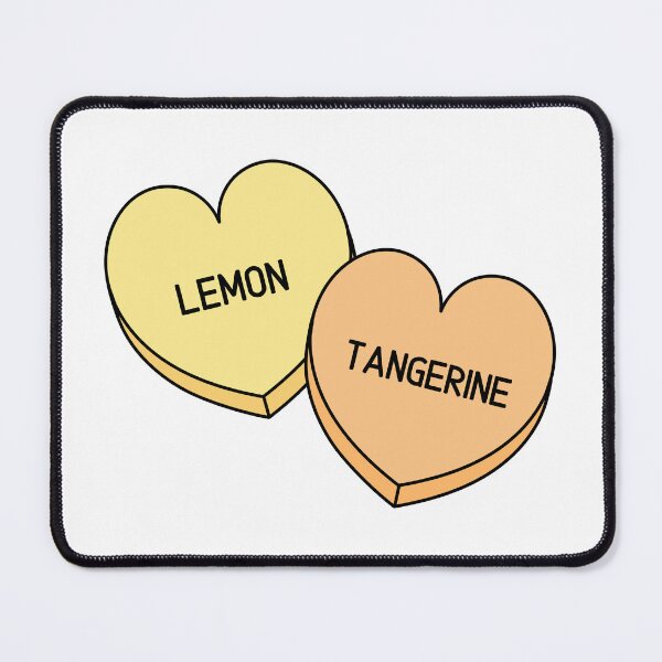 Item preview, Bullet Train - Lemon and Tangerine Candy Hearts designed and sold by humnoo.