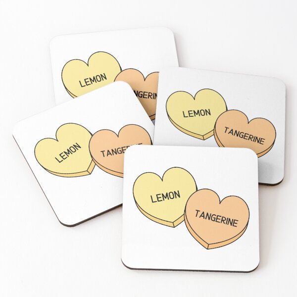 Item preview, Bullet Train - Lemon and Tangerine Candy Hearts designed and sold by humnoo.