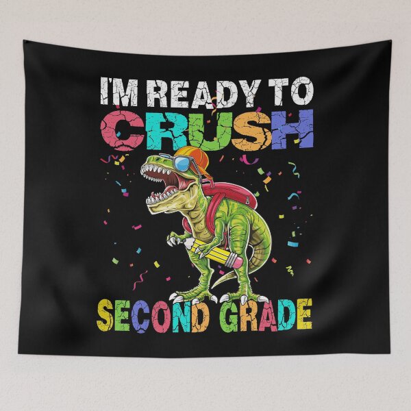 Item preview, Ready To Crush Second Grade T Rex Dinosaur Back to School designed and sold by MobyStickers.