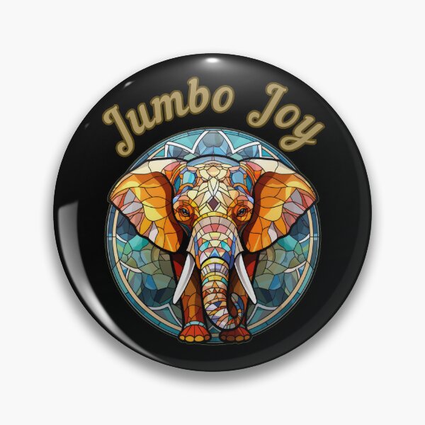 Item preview, Jumbo Joy elephant face designed and sold by ElephantVibes.