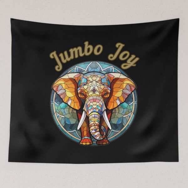 Item preview, Jumbo Joy elephant face designed and sold by ElephantVibes.