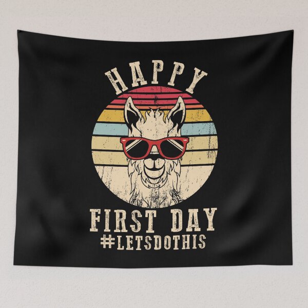 Item preview, Happy First Day Let's Do This Llama Welcome Back To School designed and sold by MobyStickers.