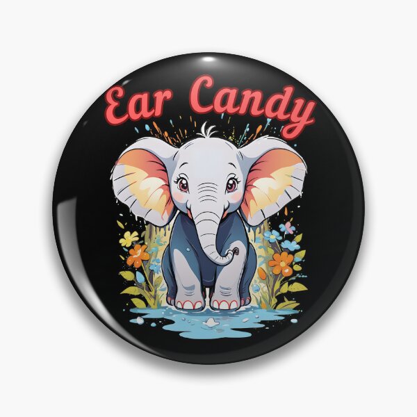 Item preview, Ear Candy colorful elephant designed and sold by ElephantVibes.