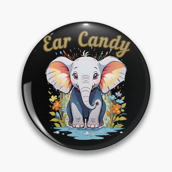 Item preview, Ear Candy elephant face designed and sold by ElephantVibes.