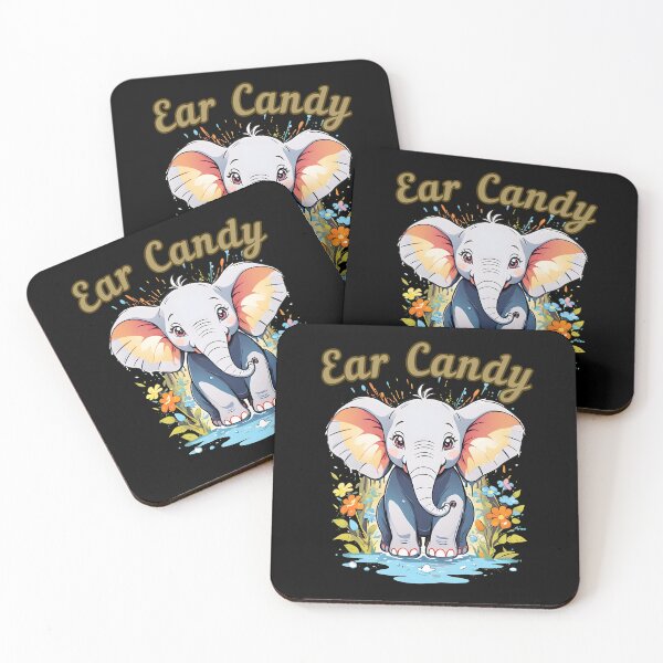 Item preview, Ear Candy elephant face designed and sold by ElephantVibes.