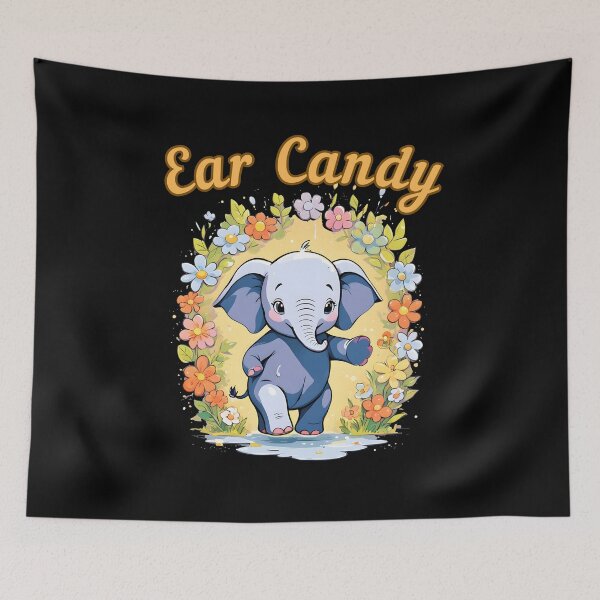 Item preview, Ear Candy watercolor elephant designed and sold by ElephantVibes.