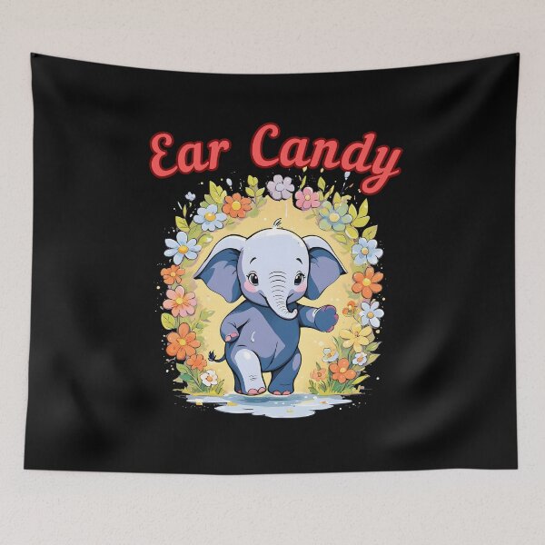 Item preview, Ear Candy happy elephant designed and sold by ElephantVibes.