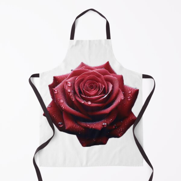Item preview, red rose with water drops designed and sold by IsaMarina.