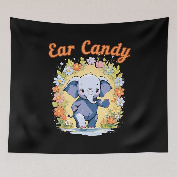 Item preview, Ear Candy Flower elephant designed and sold by ElephantVibes.