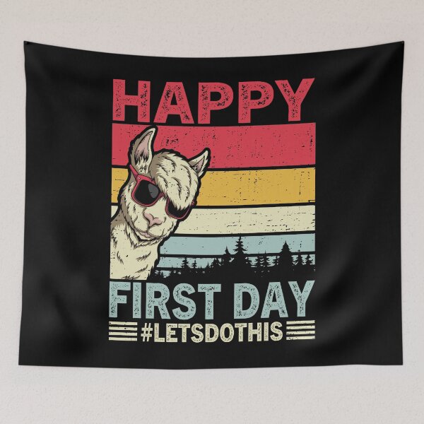 Item preview, Happy First Day Let's Do This Llama Welcome Back To School designed and sold by MobyStickers.