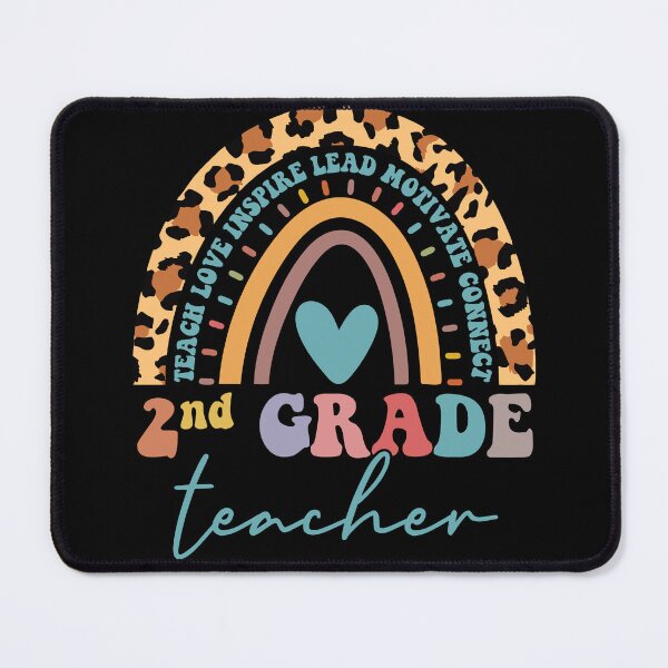 Item preview, 2nd Grade Teacher Leopard Rainbow Second Grd Back to School designed and sold by MobyStickers.