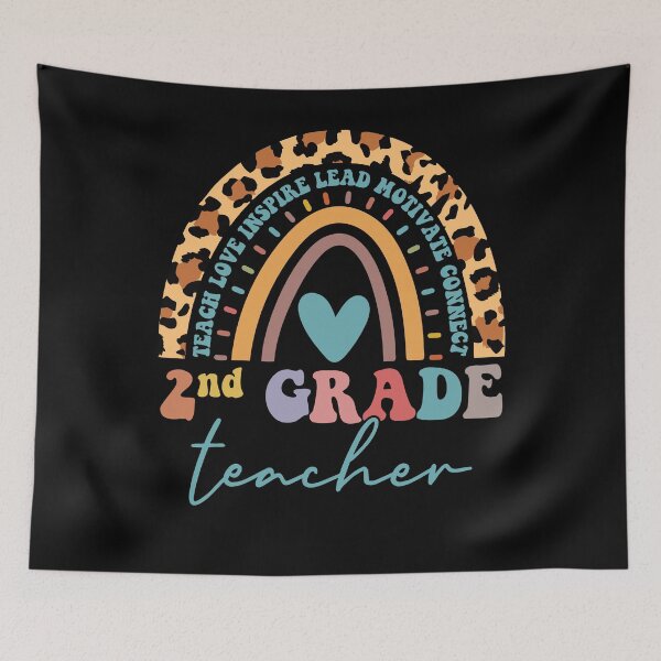 Item preview, 2nd Grade Teacher Leopard Rainbow Second Grd Back to School designed and sold by MobyStickers.