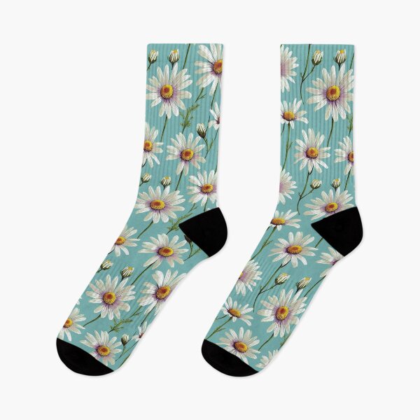 Item preview, Chamomile Retro Scandinavian Floral Blue Pattern  designed and sold by Lelijo.