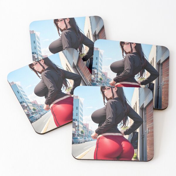 Item preview, Anime girl in Red Yoga pants fitness motivational designed and sold by BorgSpareParts.
