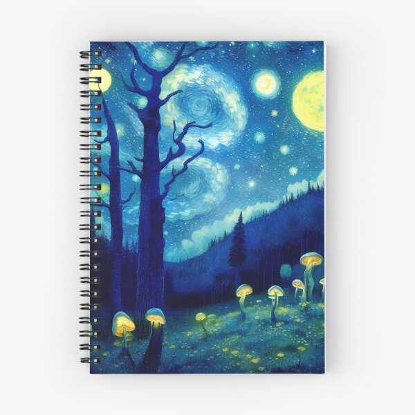 Item preview, Blue Starry Night - Magic Mushroom Forest #50 designed and sold by Scarlet Swan.