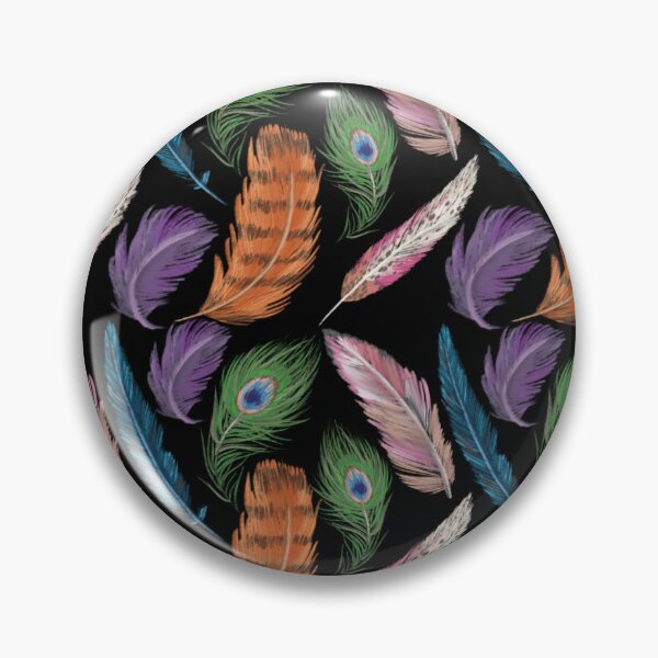 Item preview, The Feathers pattern 1 black designed and sold by AnnCamellia.