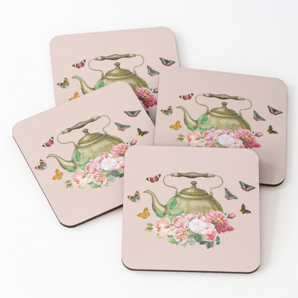 Item preview, Kettle Pink Floral Butterflies  designed and sold by idovedesign.