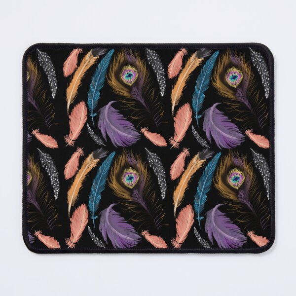 Item preview, The Feathers pattern 2 black designed and sold by AnnCamellia.
