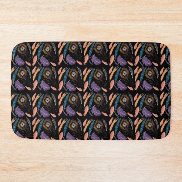 Item preview, The Feathers pattern 2 black designed and sold by AnnCamellia.