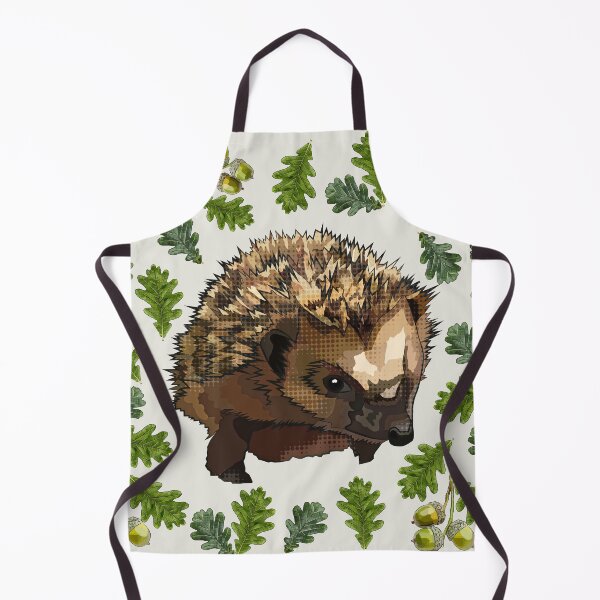 Item preview, Hedgehog with Oak Leaves Acorns by BeeFoxTree (cream) designed and sold by BeeFoxTree.