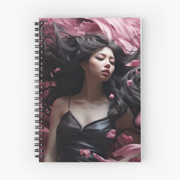 Item preview, asian woman surrounded by flowers designed and sold by Marie Colençon.