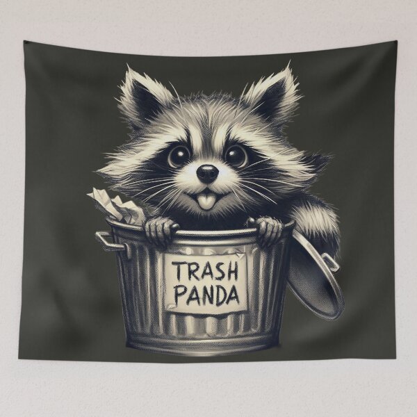 Item preview, Cheeky Trash Panda - Urban Wildlife Charm designed and sold by RuyaFab.