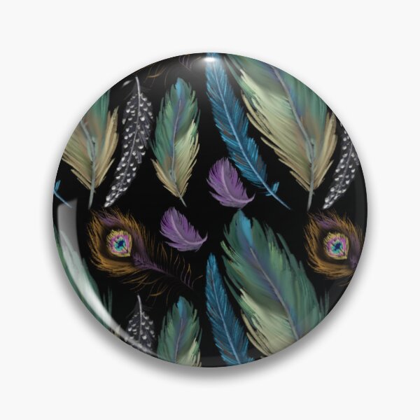 Item preview, The Feathers pattern 5 black designed and sold by AnnCamellia.
