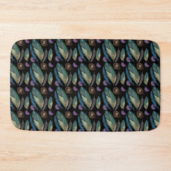Item preview, The Feathers pattern 5 black designed and sold by AnnCamellia.
