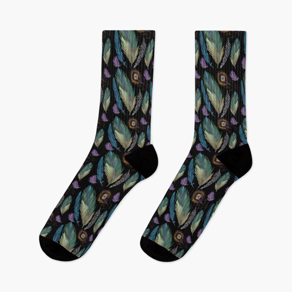 Item preview, The Feathers pattern 5 black designed and sold by AnnCamellia.