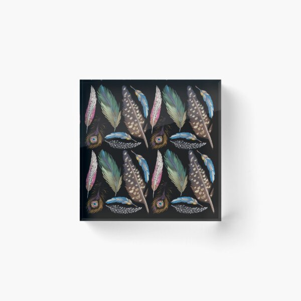 Item preview, The Feathers pattern 6 black designed and sold by AnnCamellia.