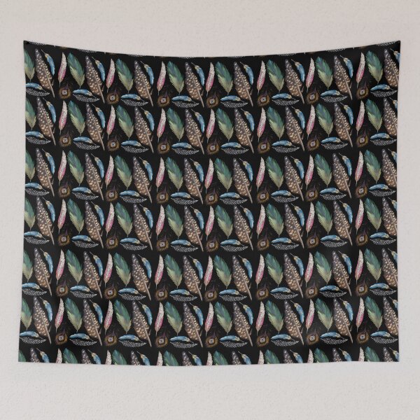 Item preview, The Feathers pattern 6 black designed and sold by AnnCamellia.