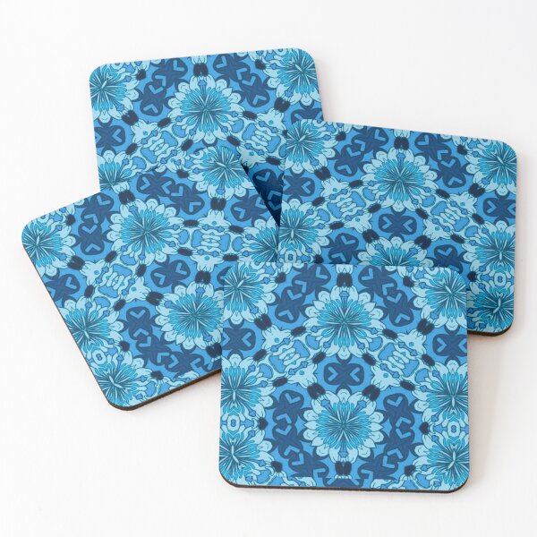 Item preview, Indigo Blue Floral Chinese Tile Pattern designed and sold by Marymarice.